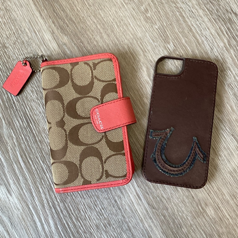Coach and True Religion Cellphone Cases.